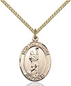 14kt Gold Filled St. Christopher/Lacrosse Pendant 8144