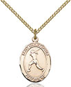 14kt Gold Filled St. Christopher/Softball Pendant 8145