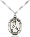 Sterling Silver St. Christopher/Softball Pendant 8145