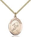 14kt Gold Filled St. Christopher/Soccer Pendant 8154