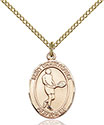 14kt Gold Filled St. Christopher/Tennis Pendant 8156