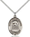 Sterling Silver St. Christopher/Swimming Pendant 8157