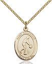 14kt Gold Filled St. Sebastian/Basketball Pendant 8163