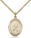 14kt Gold Filled St. Sebastian/Soccer Pendant 8164