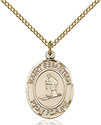 14kt Gold Filled St. Sebastian/Skiing Pendant 8169