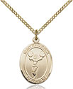 14kt Gold Filled St. Sebastian/Cheerleading Pendant 8170