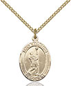 14kt Gold Filled St. Sebastian/Lacrosse Pendant 8174