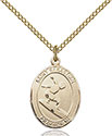 14kt Gold Filled St. Sebastian/Surfing Pendant 8175
