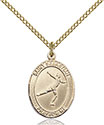 14kt Gold Filled St. Sebastian/Figure Skating Pendant 8177