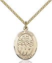 14kt Gold Filled St. Cecilia Choir Pendant 8180
