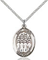 Sterling Silver St. Cecilia Choir Pendant 8180