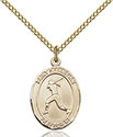 14kt Gold Filled St. Sebastian Softball Pendant 8183
