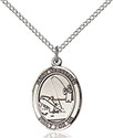 Sterling Silver St. Sebastian Fishing Pendant 8188