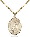 14kt Gold Filled St. Christopher Rodeo Pendant 8192