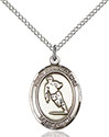 Sterling Silver St. Christopher Rugby Pendant 8194