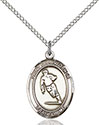 Sterling Silver St. Christopher Rugby Pendant 8194