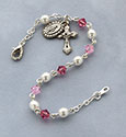 Crystal &amp; Pearl Bracelet - 9245/PK