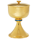 Ciborium Hammered with Lapis B-2085G