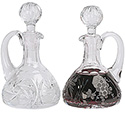 Pair of Crystal Cruets 6 oz Capacity K957