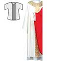 Dalmatic XP Basic White&#47;Gold KF&#46;6018