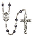 St. Blaise 6mm Hematite Rosary R6002S-8010