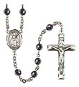 St. Dennis 6mm Hematite Rosary R6002S-8025