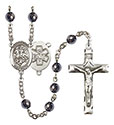 St. George/EMT 6mm Hematite Rosary R6002S-8040S10