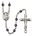 St. Mark the Evangelist 6mm Hematite Rosary R6002S-8070