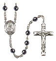 St. Timothy 6mm Hematite Rosary R6002S-8105