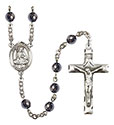 St. Walburga 6mm Hematite Rosary R6002S-8126