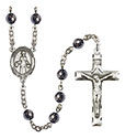 St. Nino de Atocha 6mm Hematite Rosary R6002S-8214SP