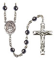 Virgen del Carmen 6mm Hematite Rosary R6002S-8243SP