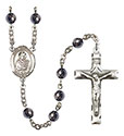 St. Christian Demosthenes 6mm Hematite Rosary R6002S-8257