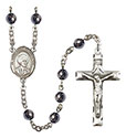 St. Louis Marie de Montfort 6mm Hematite Rosary R6002S-8330