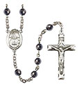 St. Daria 6mm Hematite Rosary R6002S-8396