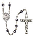 O/L Rosa Mystica 6mm Hematite Rosary R6002S-8413SP