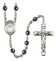 St. Winifred of Wales 6mm Hematite Rosary R6002S-8419