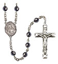 St. Edmund of East Anglia 6mm Hematite Rosary R6002S-8445