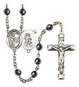 Guardian Angel/Golf 6mm Hematite Rosary R6002S-8706