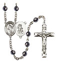 Guardian Angel/Track&amp;Field 6mm Hematite Rosary R6002S-8710