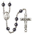 St. Andrew the Apostle 8mm Hematite Rosary R6003S-8000