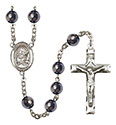 St. Apollonia 8mm Hematite Rosary R6003S-8005
