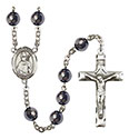 St. Dennis 8mm Hematite Rosary R6003S-8025