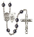 St. George/Marines 8mm Hematite Rosary R6003S-8040S4