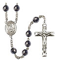 St. William of Rochester 8mm Hematite Rosary R6003S-8114