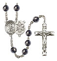 Guardian Angel/EMT 8mm Hematite Rosary R6003S-8118S10