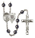 Guardian Angel/Coast Guard 8mm Hematite Rosary R6003S-8118S3