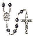 St. Agnes of Rome 8mm Hematite Rosary R6003S-8128