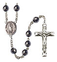 Virgen de Guadalupe 8mm Hematite Rosary R6003S-8206SP