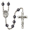 Holy Family 8mm Hematite Rosary R6003S-8218